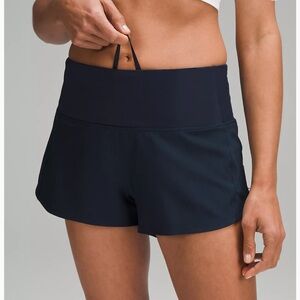 Lululemon High Rise Speed Up Shorts 2.5” Inseam Size 4 Navy